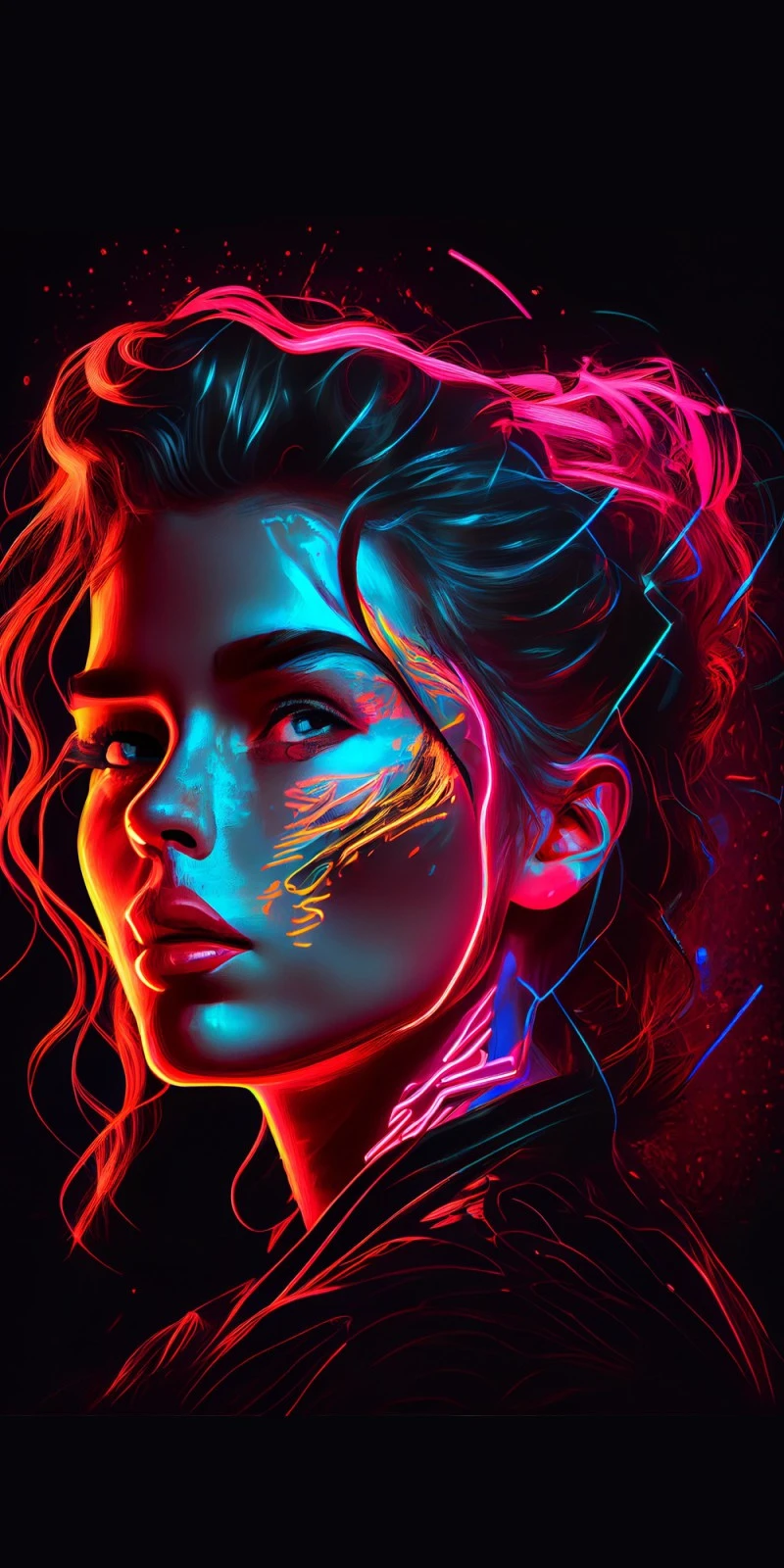 Neon Glow 4K Mobile Wallpaper