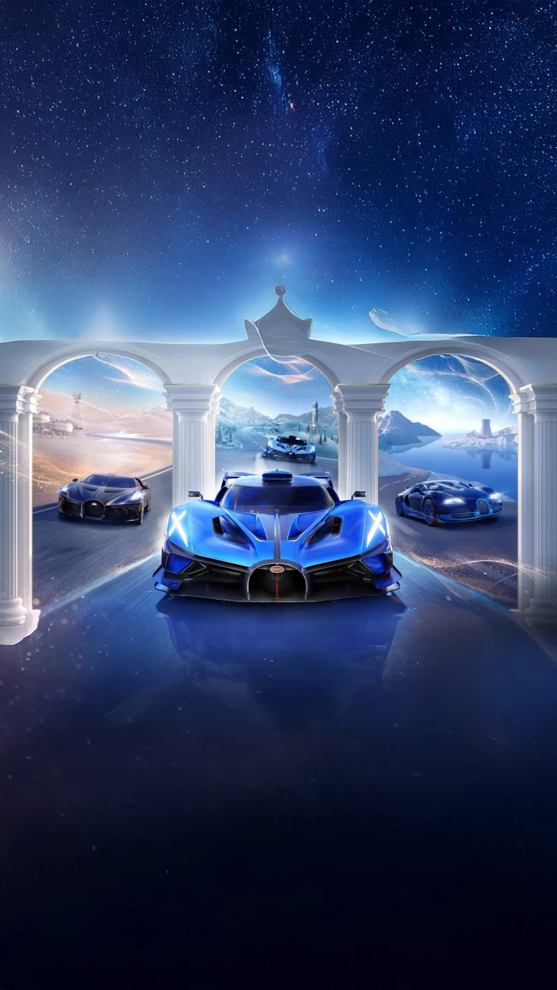 Bugatti Bolide: Majestic Entrance 4K Mobile Wallpaper