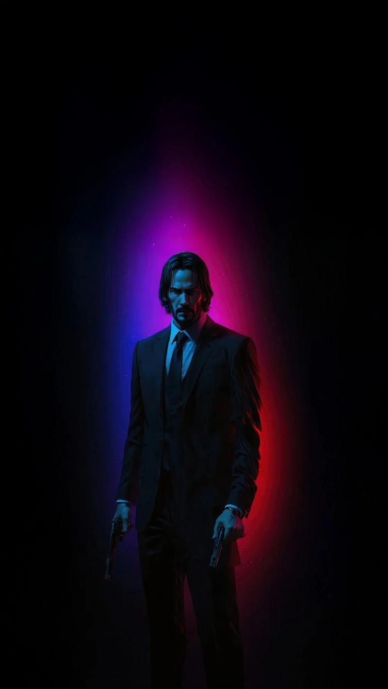 Keanu Reeves as John Wick 4K Mobile Wallpaper