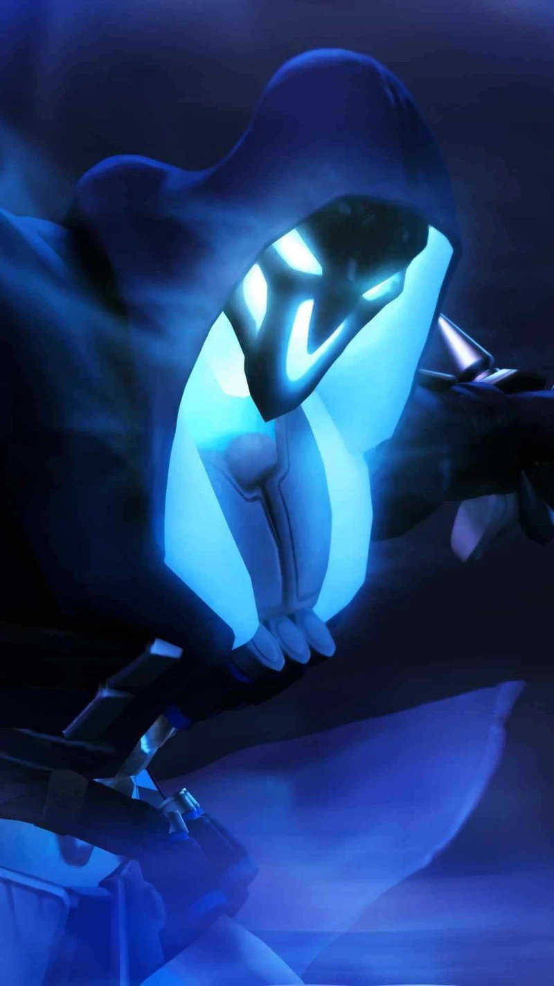 Overwatch Reaper Blue Skin 4K Mobile Wallpaper