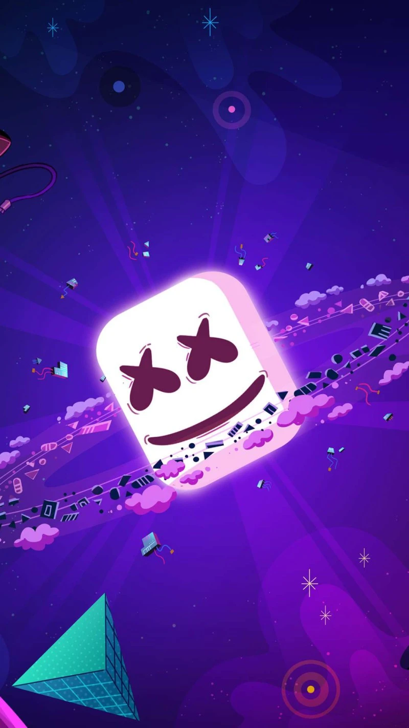 Marshmello in Space 4K Mobile Wallpaper