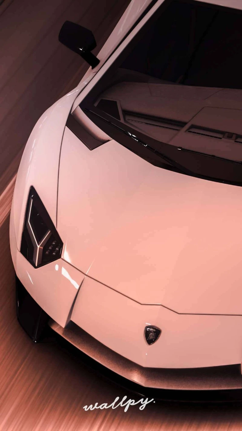 White Lamborghini Aventador LP700-4 4K Mobile Wallpaper