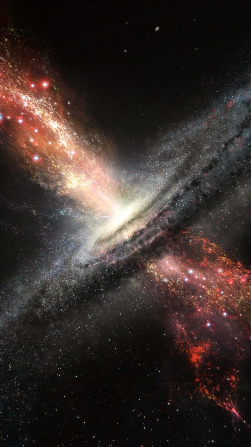 Galactic Collision 4K Mobile Wallpaper
