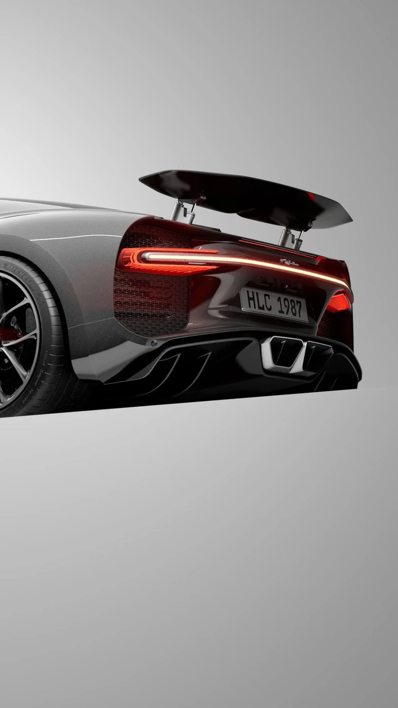Bugatti Bolide Rear View 4K Mobile Wallpaper