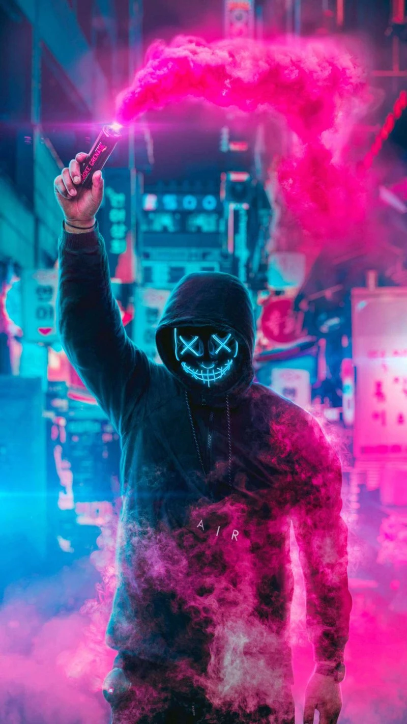 Neon Nights 4K Mobile Wallpaper