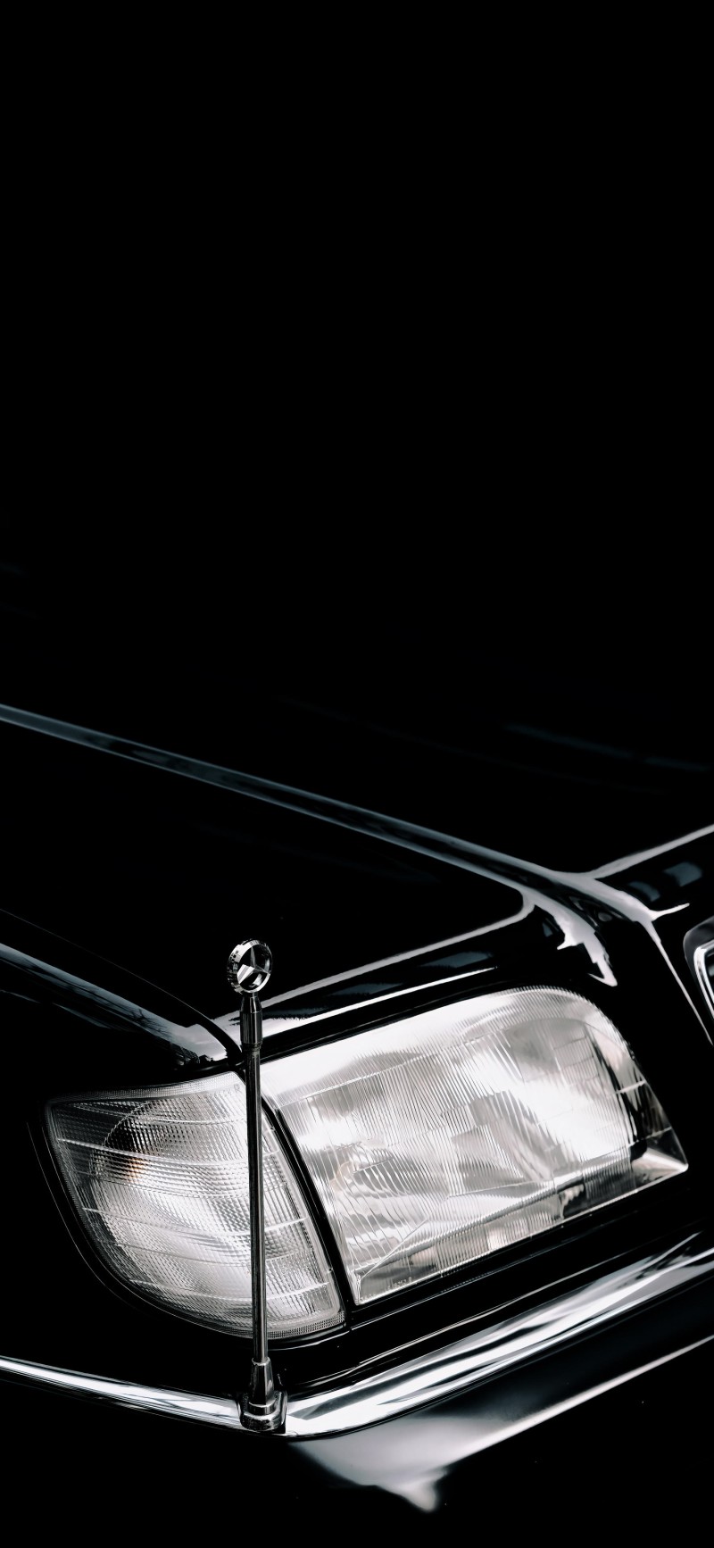 Dark Luxury Black Mercedes W140 Headlight Car Wallpaper 4K Mercedes Wallpaper