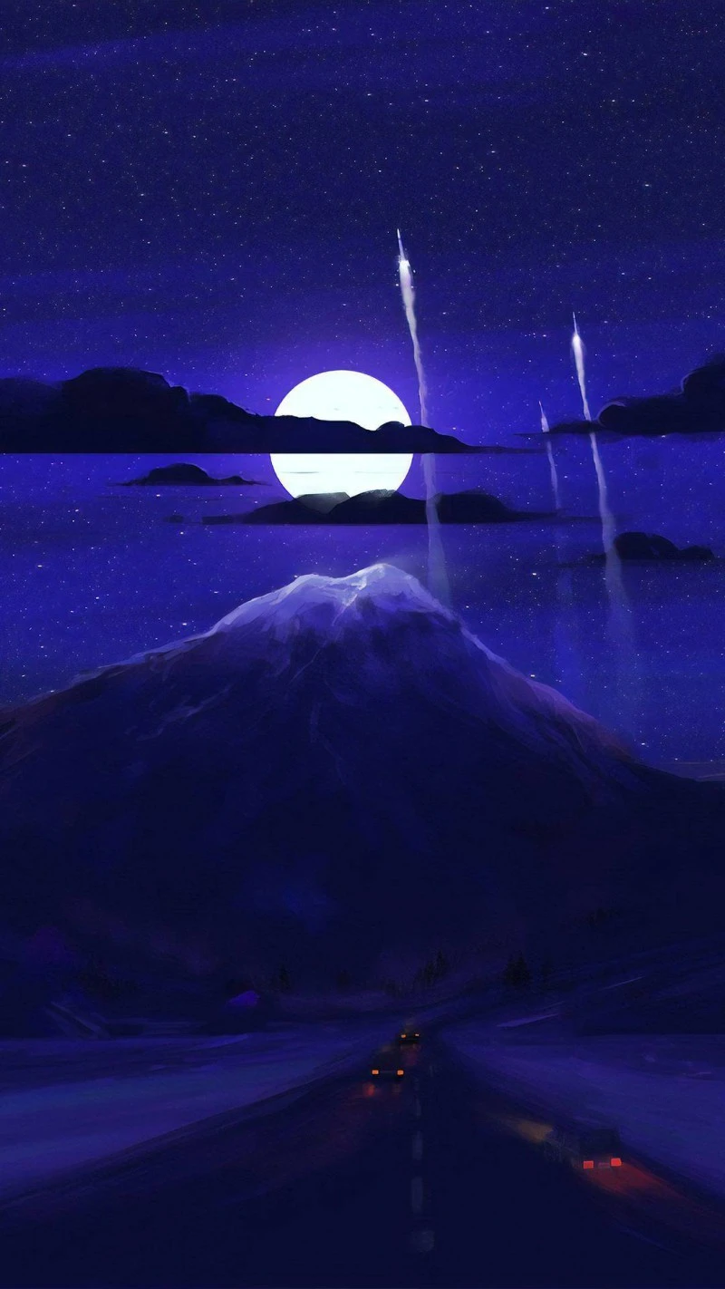 Night Launch 4K Mobile Wallpaper