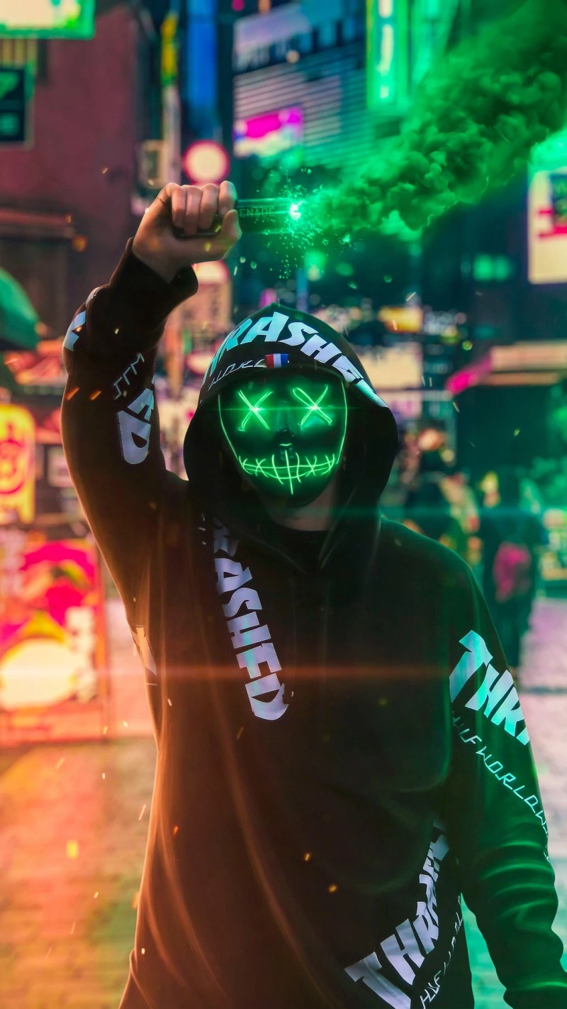 Green Smoke Urban 4K Mobile Wallpaper