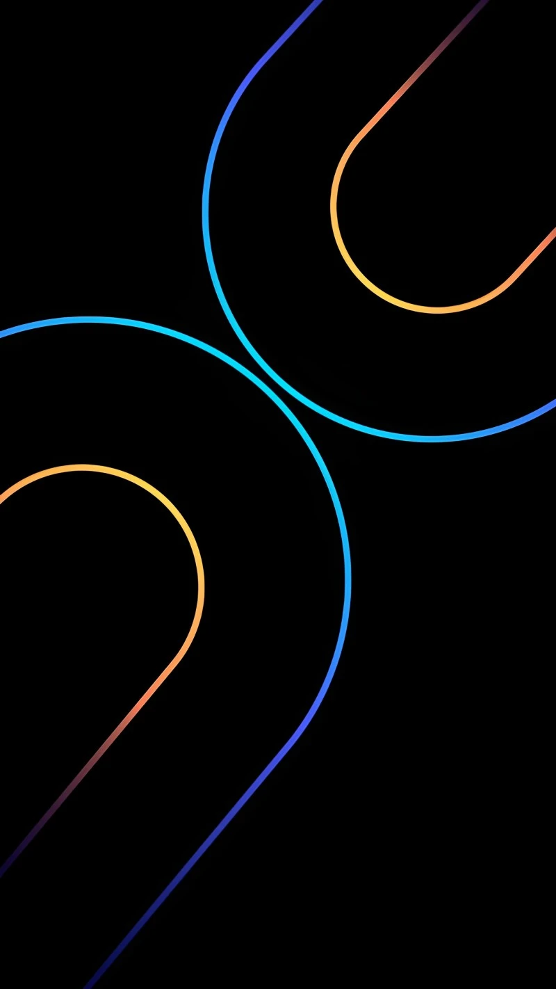 Vibrant Gradient Neon Lines Dark Background Mobile Wallpaper 4K Mobile Wallpaper
