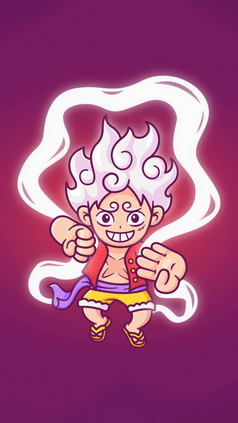 Energetic Anime Boy with Flame Hair 4K Mobile Wallpaper