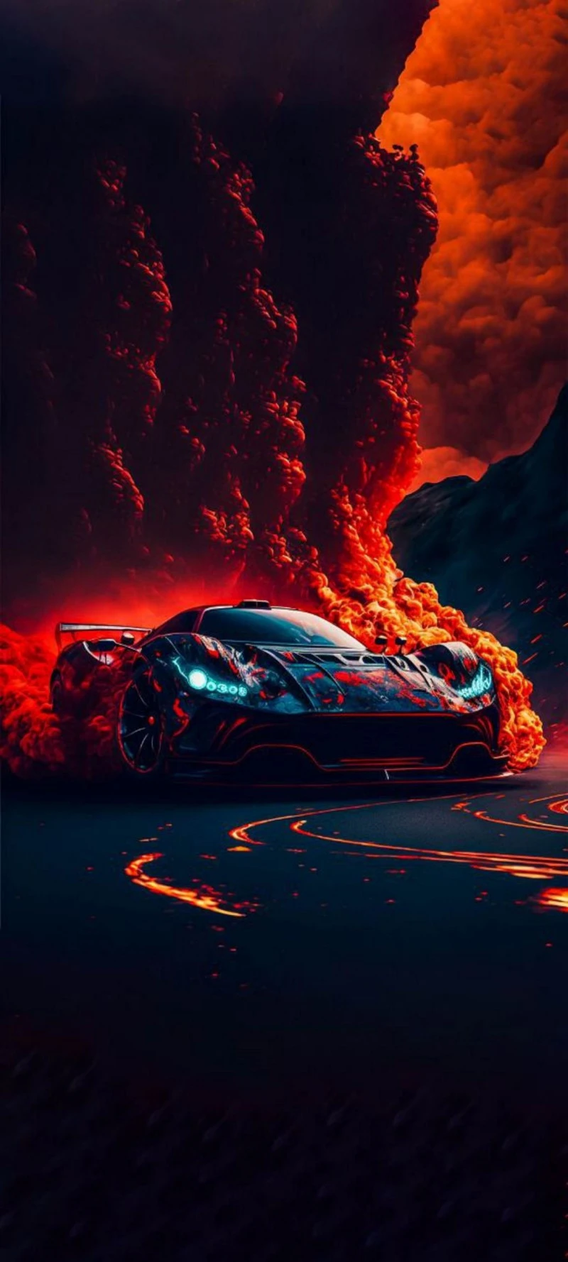 Lava Car 4K Mobile Wallpaper