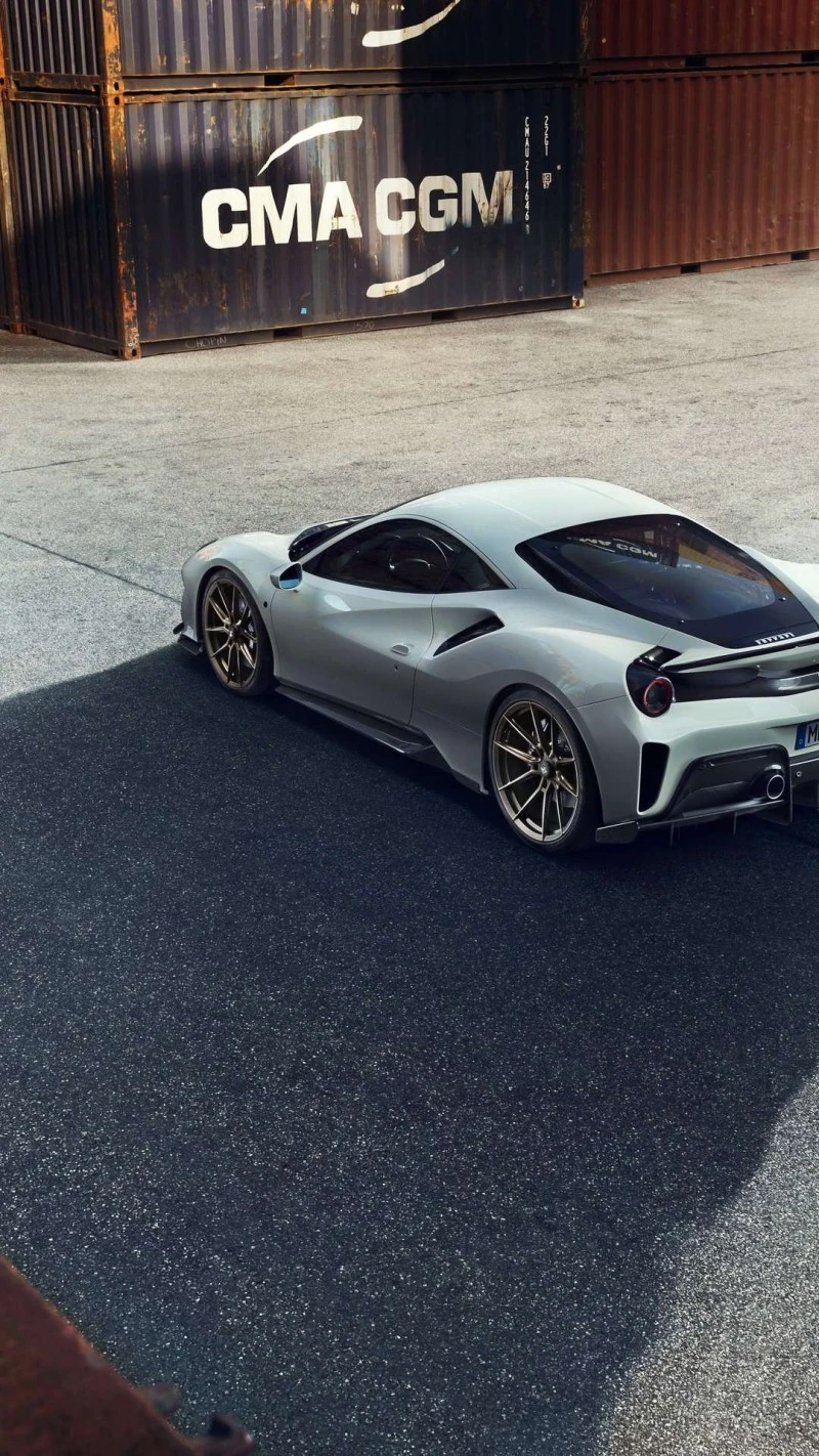 Ferrari 488 Challenge Evo in Grey 4K Mobile Wallpaper