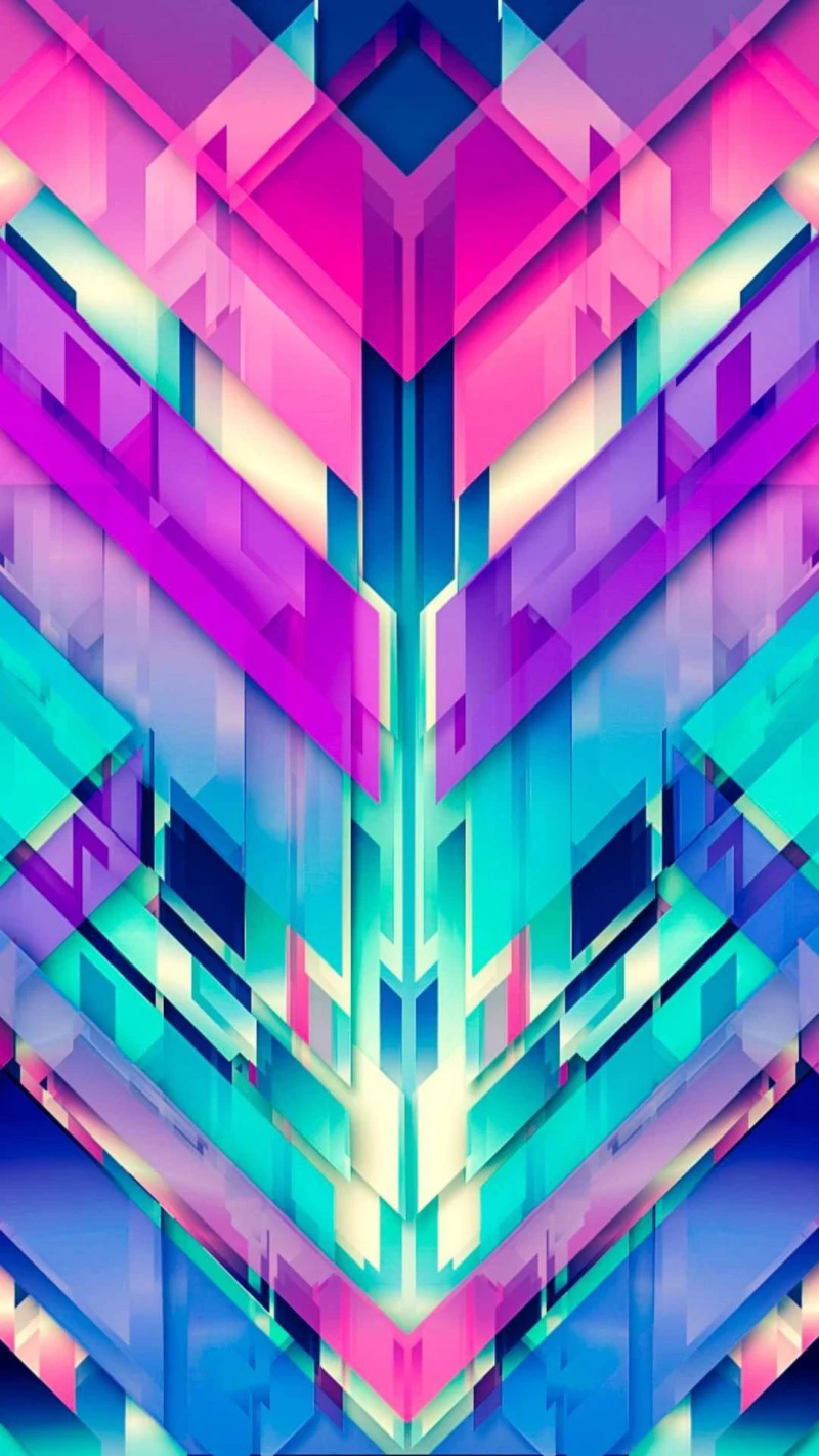 Vibrant Geometric Abstract 4K Mobile Wallpaper