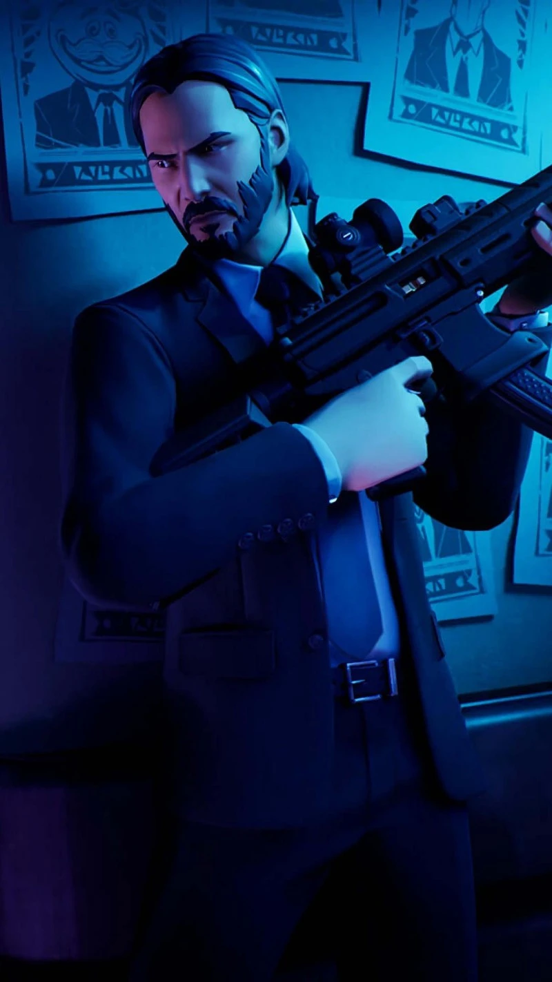 Fortnite: Keanu Reeves Skin 4K Mobile Wallpaper