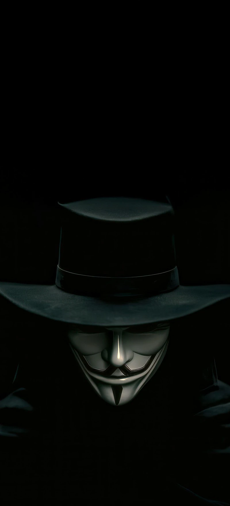Anonymous Figure in Shadow: AI-Generated Portrait 4K Mobile Wallpaper