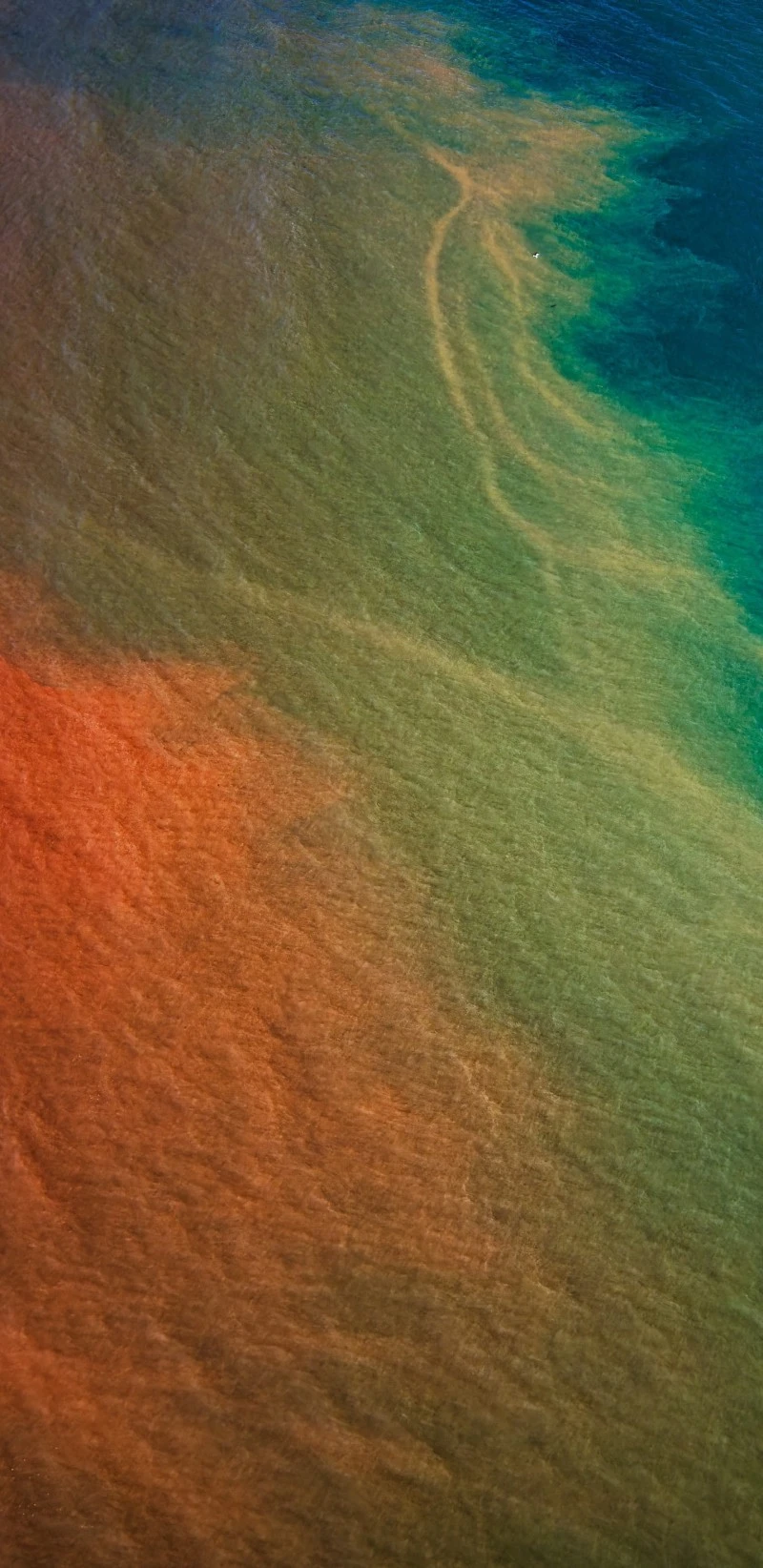 Abstract Aerial View of Coastal Waters 4K Mobile Wallpaper