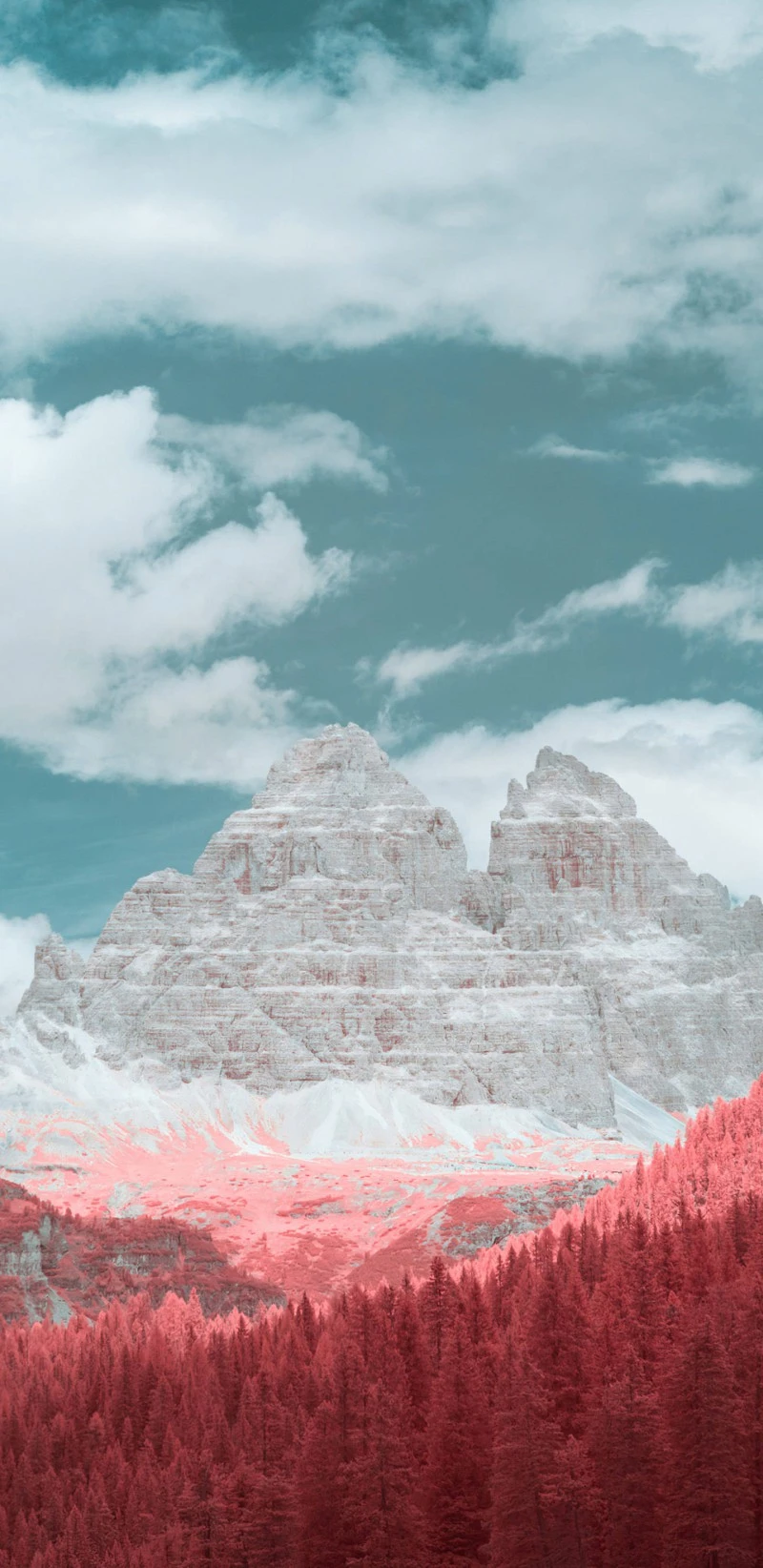 Infrared Mountain Majesty 4K Mobile Wallpaper