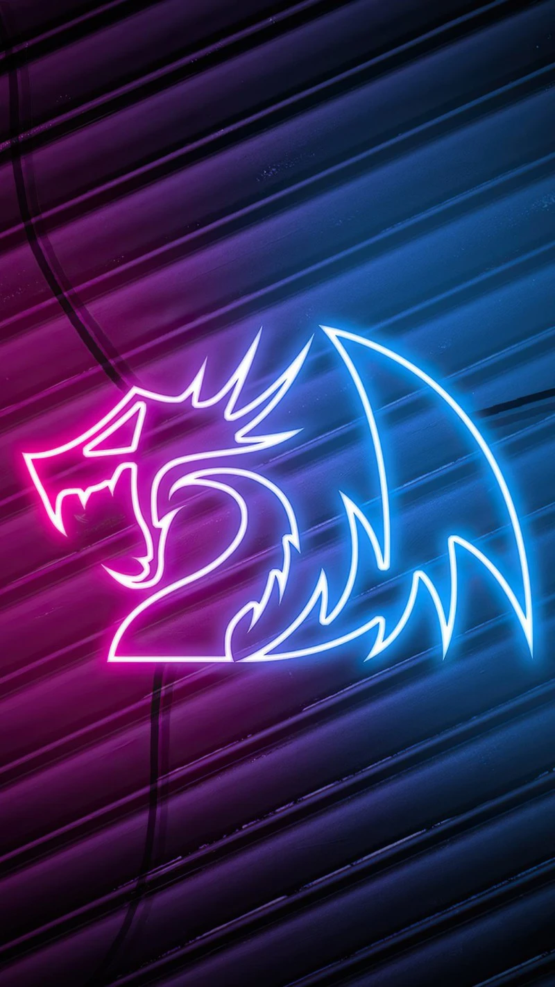 Neon Dragon Head 4K Mobile Wallpaper