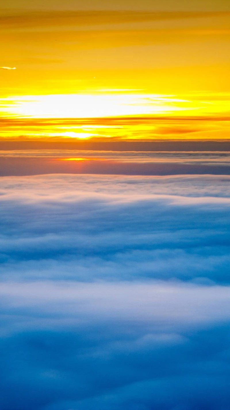 Sunset Above the Clouds 4K Mobile Wallpaper
