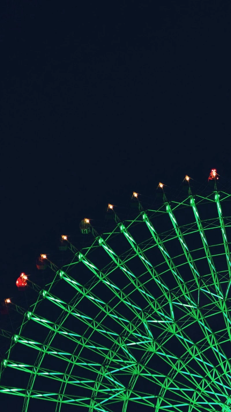 Ferris Wheel at Night 4K Mobile Wallpaper