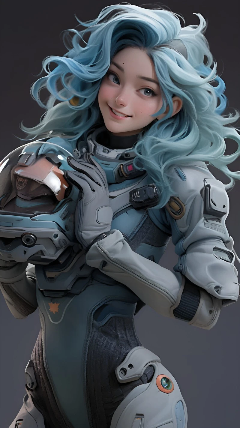 Smiling Space Cadet 4K Mobile Wallpaper