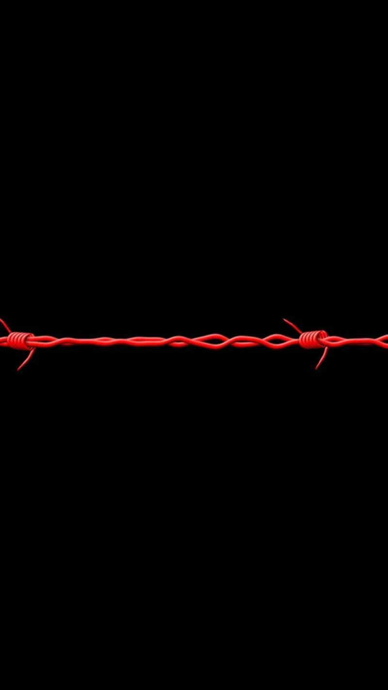 Red Barbed Wire 4K Mobile Wallpaper