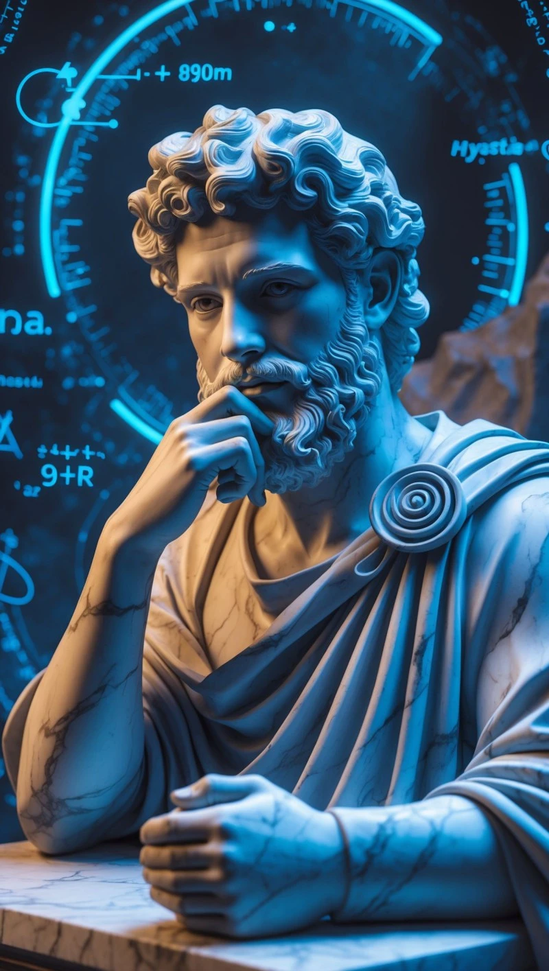 AI-Enhanced Classical Sculpture 4K Mobile Wallpaper