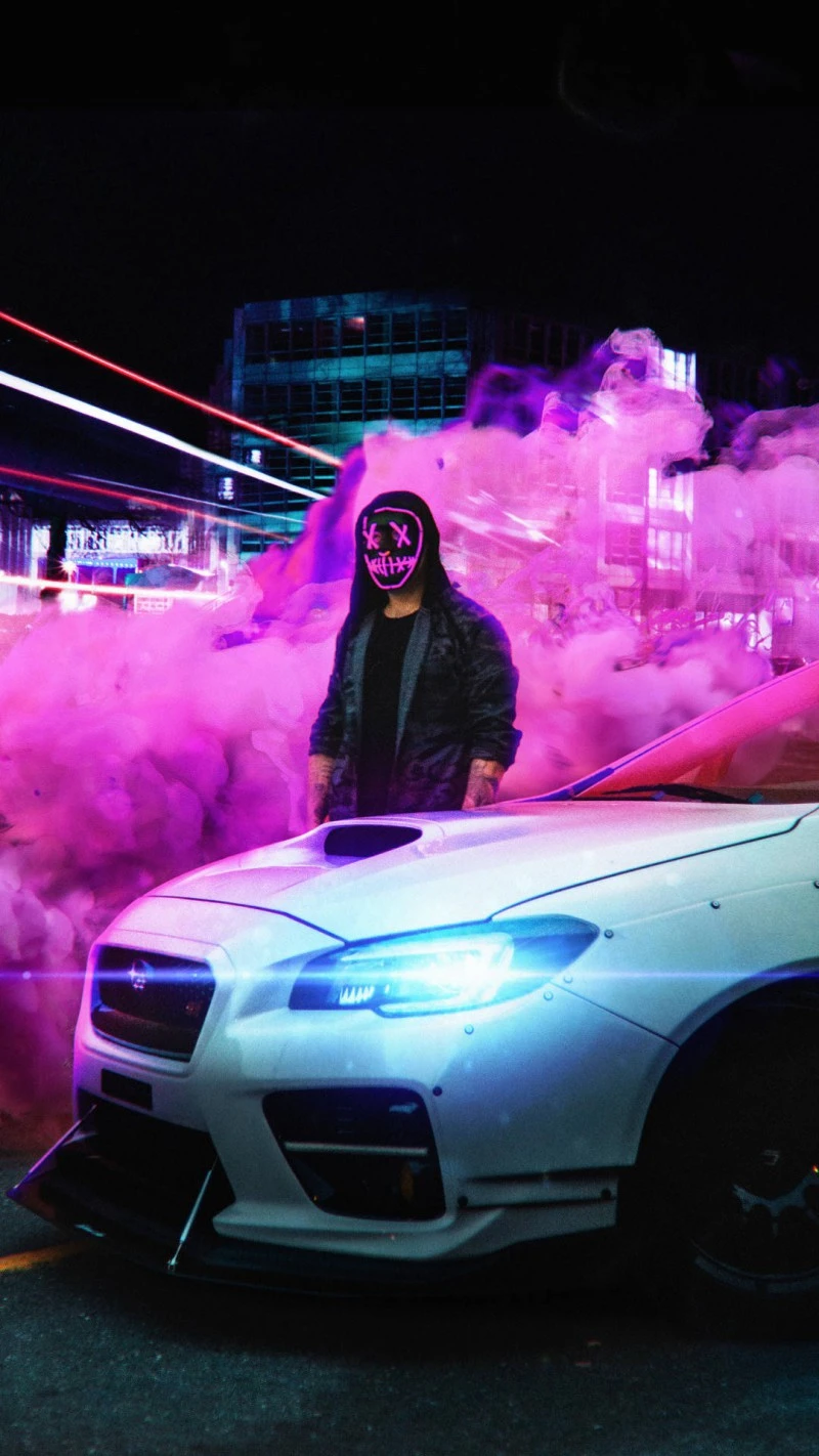 Neon Nights 4K Mobile Wallpaper