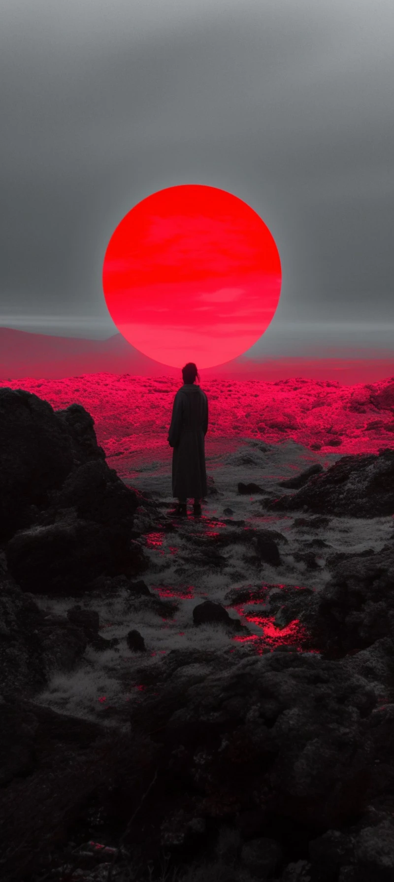 Crimson Eclipse 4K Mobile Wallpaper