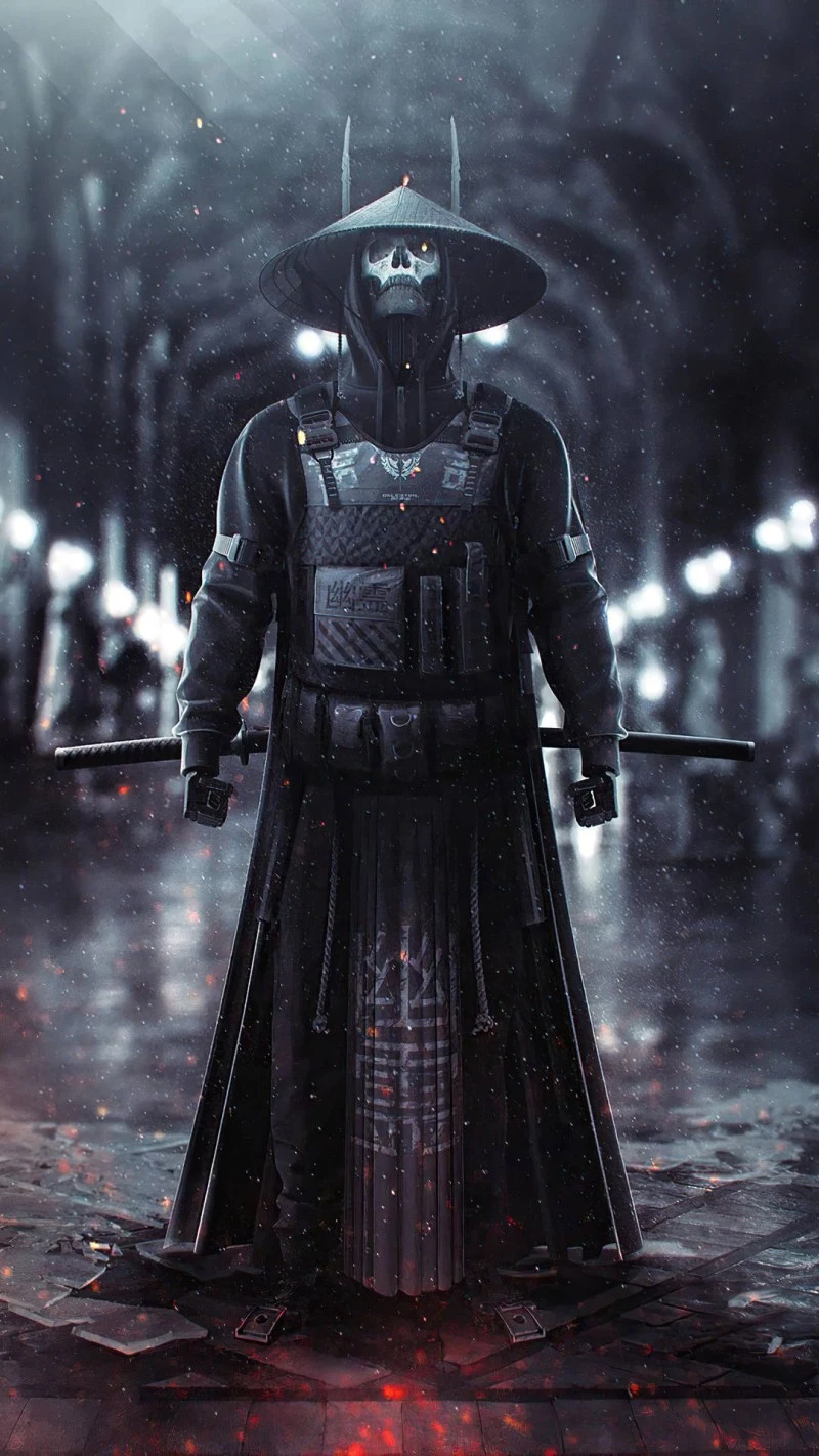 Cyberpunk Ronin 4K Mobile Wallpaper