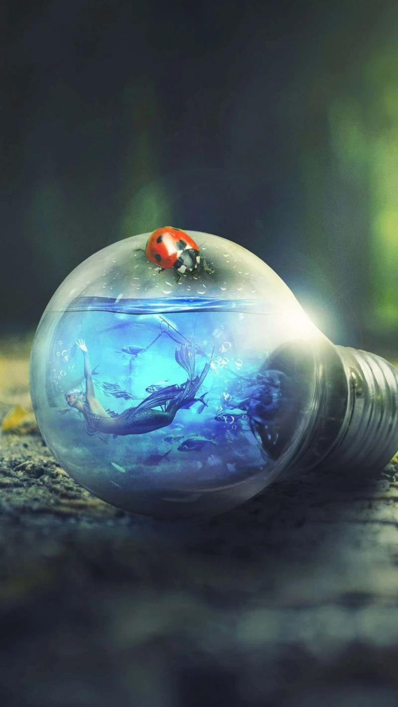 Enchanted Lightbulb 4K Mobile Wallpaper