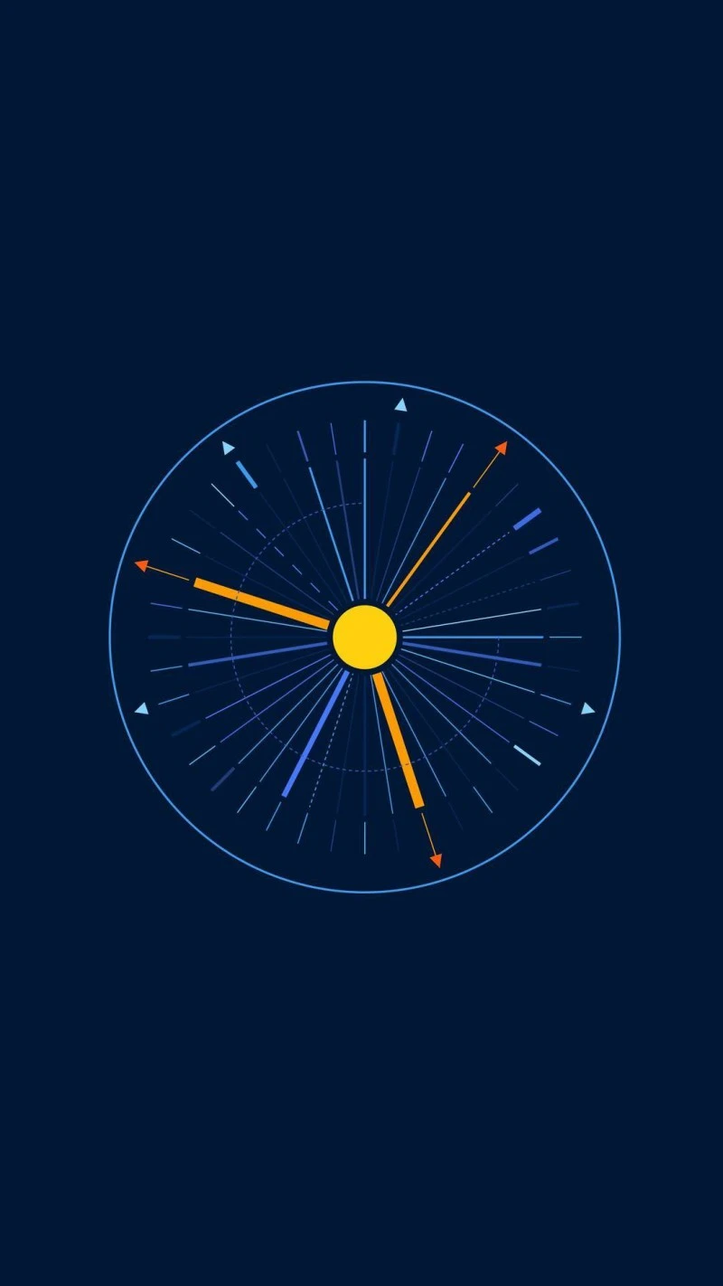 Abstract Circular Data Visualization 4K Mobile Wallpaper