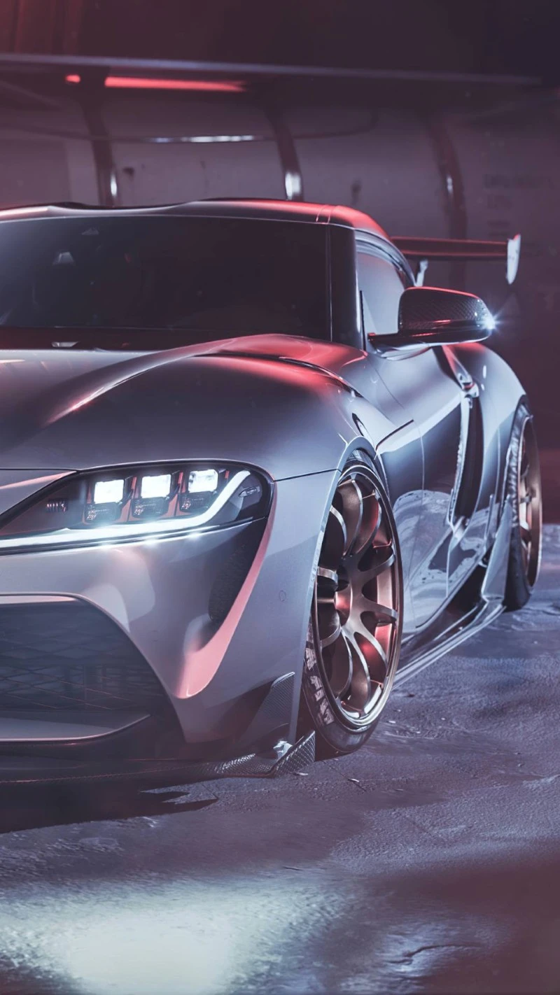 Futuristic Toyota Supra Concept 4K Mobile Wallpaper
