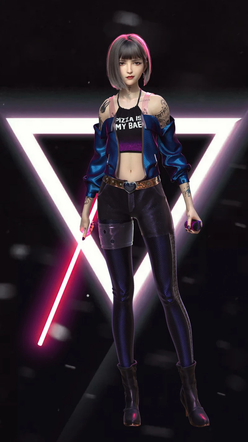 Neon Pizza Bae 4K Mobile Wallpaper