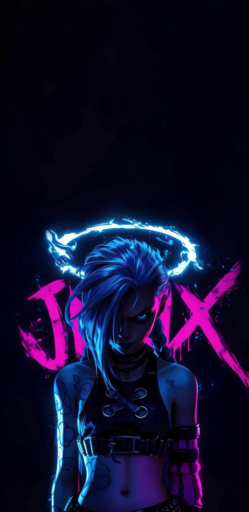 Neon Jinx 4K Mobile Wallpaper