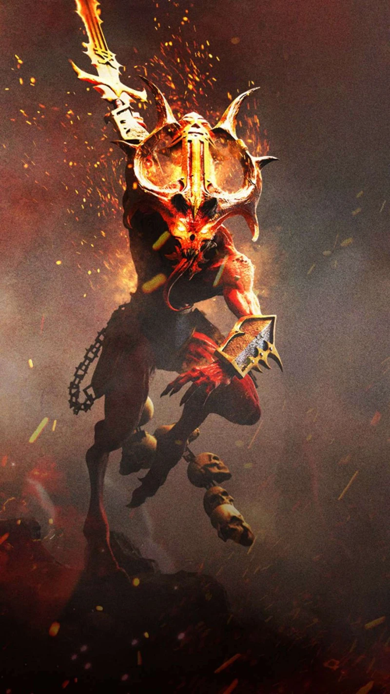 Infernal Warrior 4K Mobile Wallpaper
