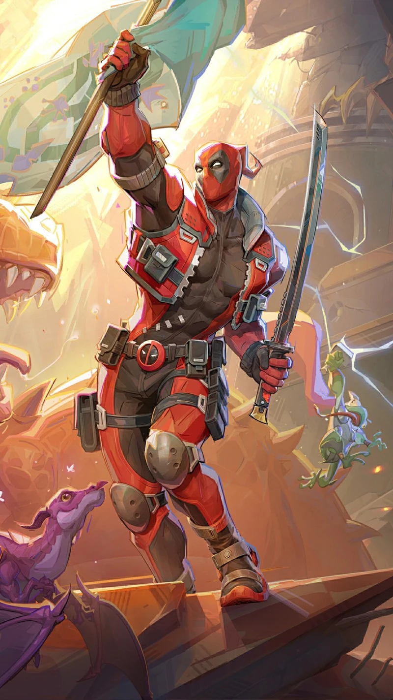 Deadpool Ready for Battle 4K Mobile Wallpaper