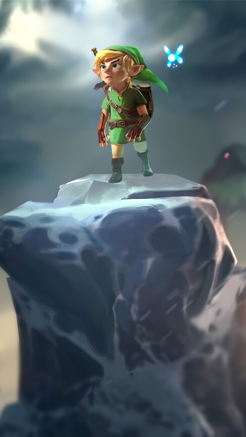 Vibrant Green Heroic Link Game Art 4K Wallpaper 4K Mobile Wallpaper