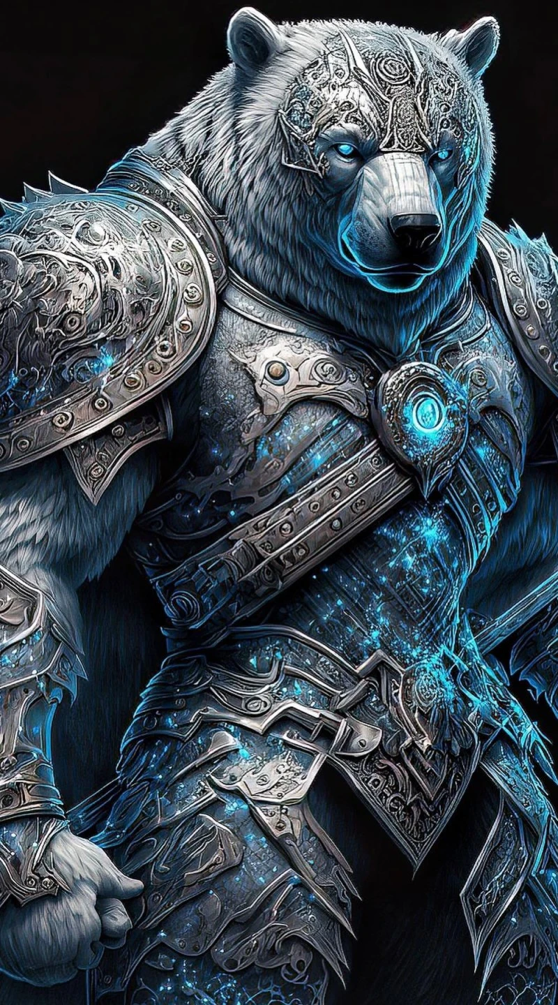 Arctic Knight 4K Mobile Wallpaper