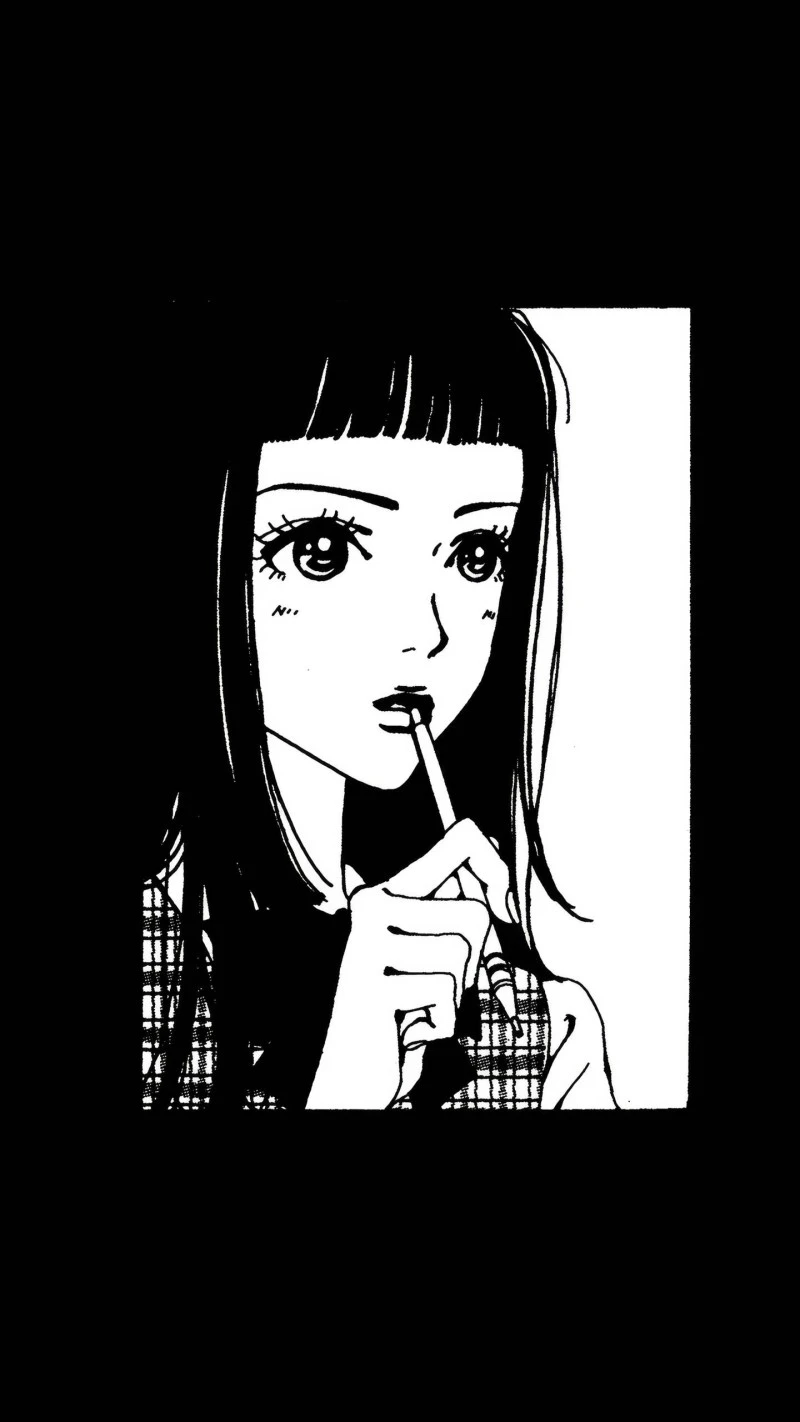 Anime Girl with Pencil 4K Mobile Wallpaper