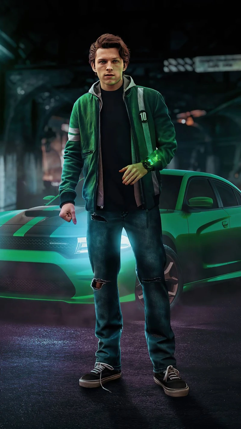 Tom Holland as Ben 10 4K Mobile Wallpaper
