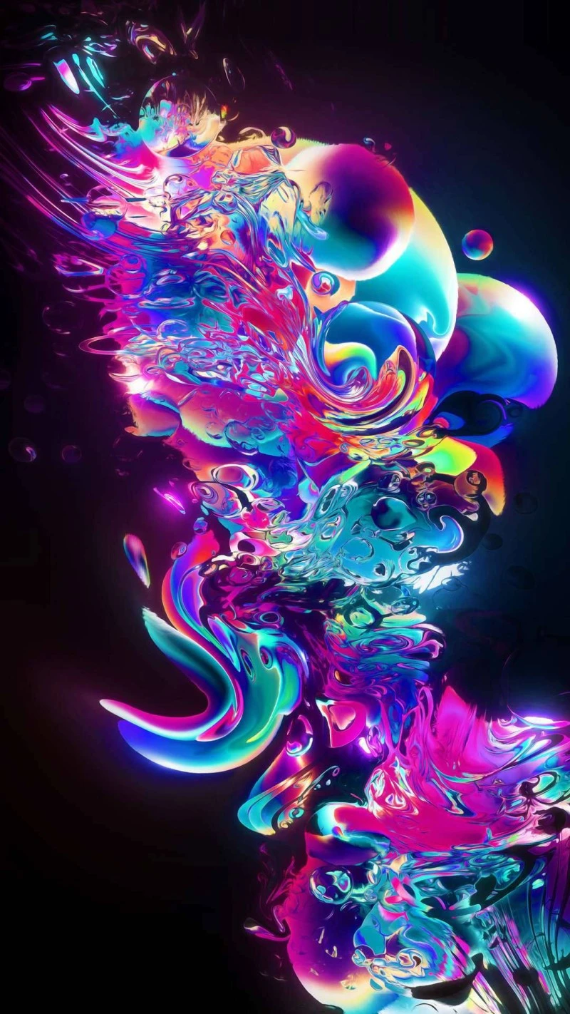 Liquid Light 4K Mobile Wallpaper