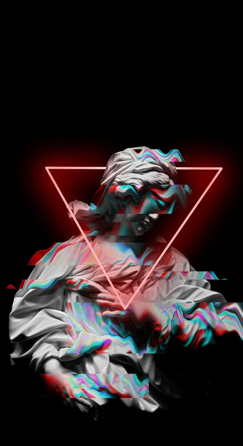 Glitched Goddess 4K Mobile Wallpaper