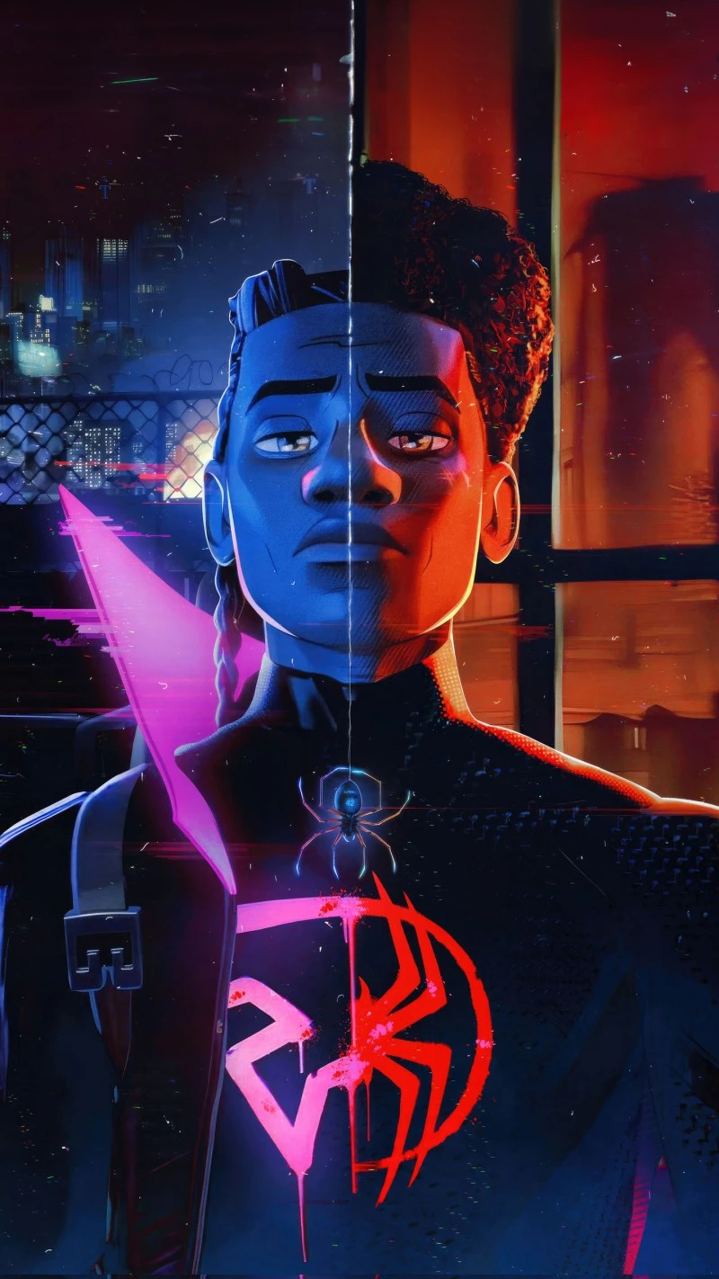 Miles Morales: Spider-Man Across the Spider-Verse 4K Mobile Wallpaper