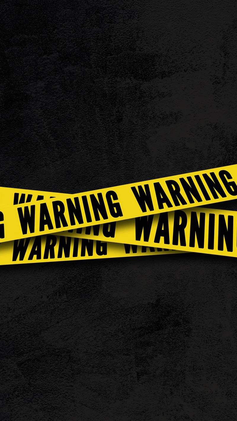 Caution Warning 4K Mobile Wallpaper