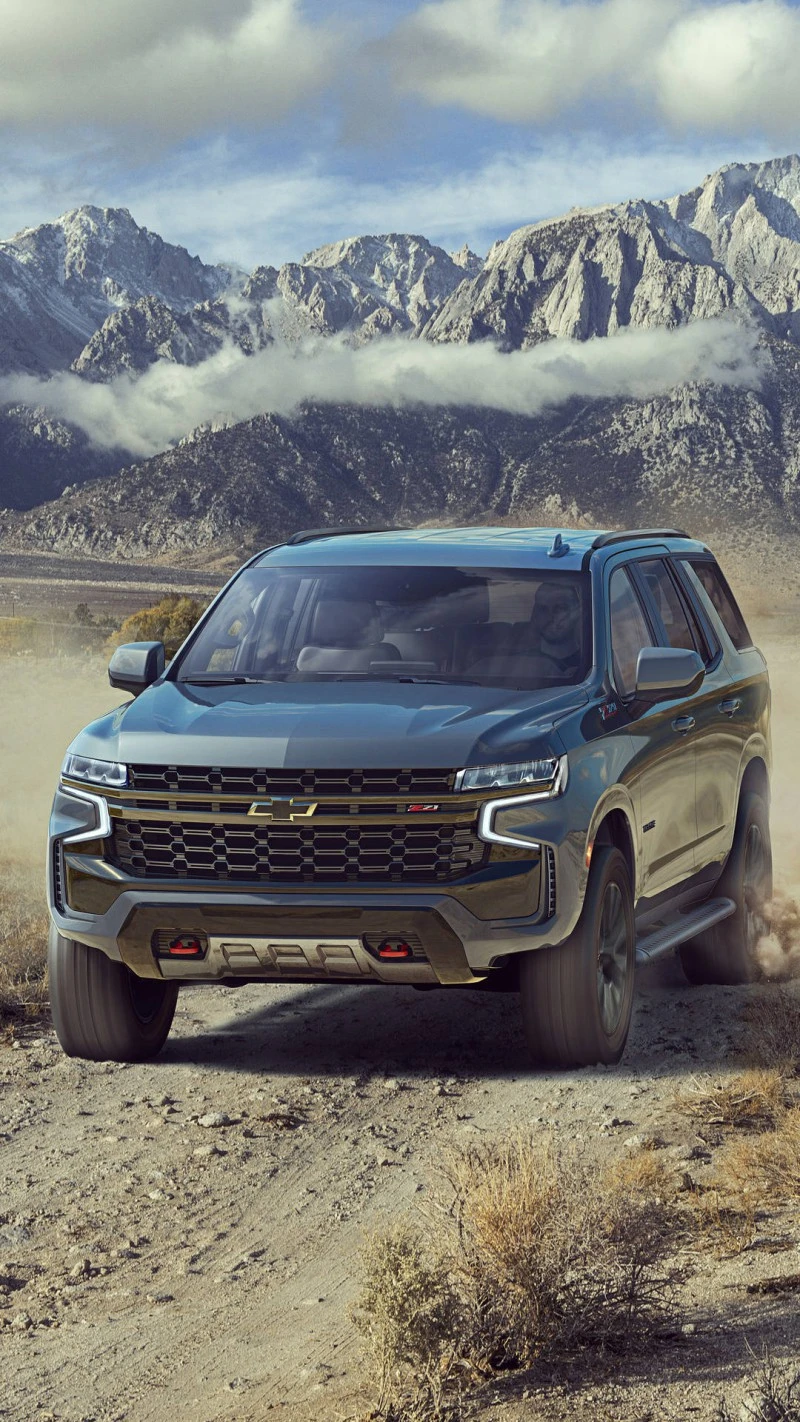 Chevrolet Tahoe in the Mountains 4K Mobile Wallpaper