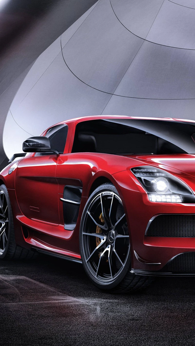 Red Mercedes-Benz SLR McLaren 4K Mobile Wallpaper
