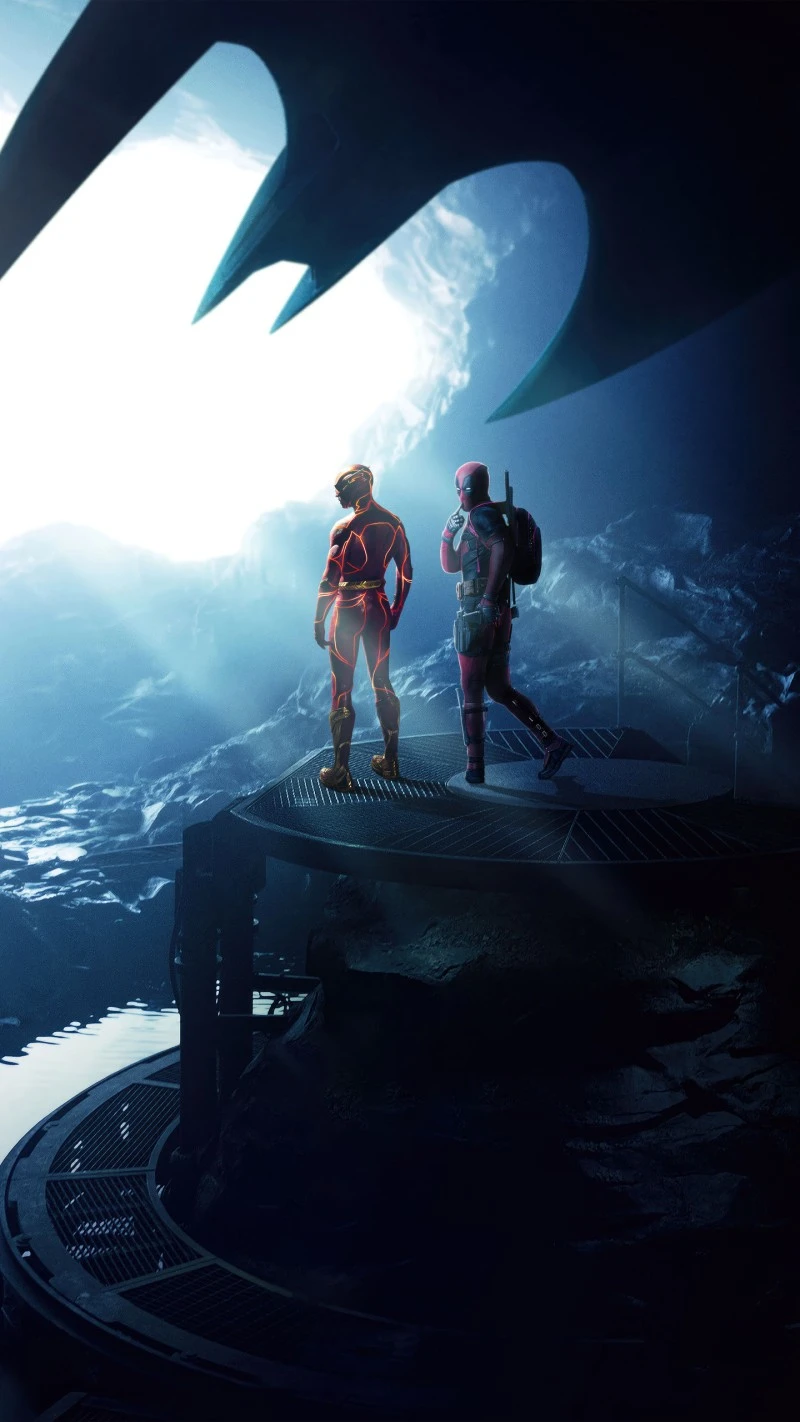 The Flash and Deadpool: Unexpected Alliance 4K Mobile Wallpaper