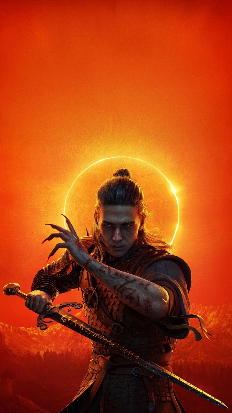 Samurai with a Sword 4K Mobile Wallpaper