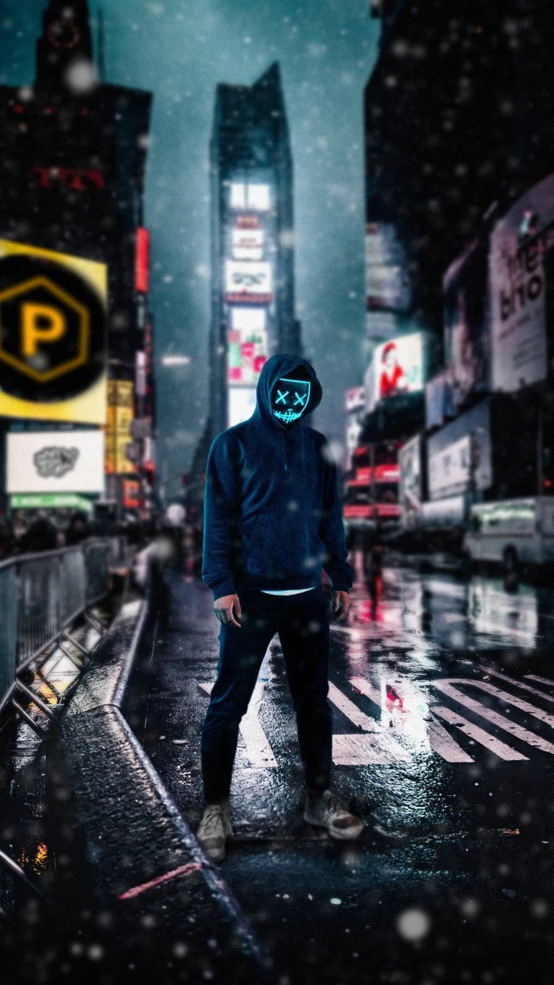 Times Square Vigil 4K Mobile Wallpaper